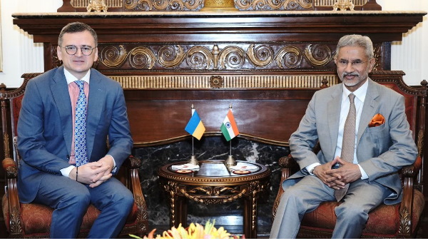 Ukraine Foreign Minister meets indian foreign minister