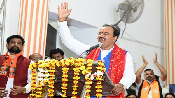 Keshav Prasad Maurya of Uttar Pradesh addressed the Lok Sabha workers conference in Satna and Rewa