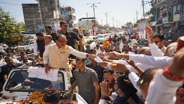 Shivraj Singh Chauhan Road show in Rehti Vidisha for Lok Sabha elections 2024