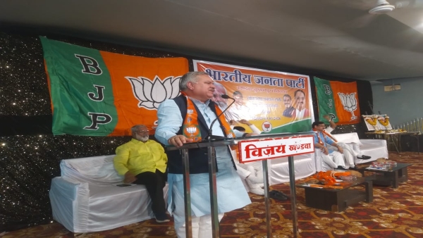 Ajay Jamwal addressed the Lok Sabha meeting of Khandwa and Burhanpur in Khandwa Ajay Jamwal addressed the Lok Sabha meeting of Khandwa and Burhanpur in Khandwa