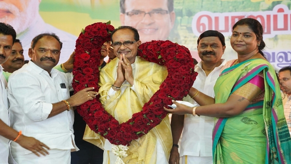 Shivraj Singh Chauhan gave mantra for Lok Sabha victory to BJP booth worker in Vellore Tamil Nadu Shivraj Singh Chauhan gave mantra for Lok Sabha victory to BJP booth worker in Vellore Tamil Nadu