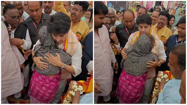 Woman arrives crying at Jyotiraditya Scindia program in Shivpuri calls AIIMS doctor video viral