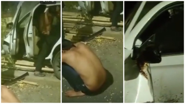 An elderly man met with an accident in the car of drunken youth near the vehicle turn of Ranjhi