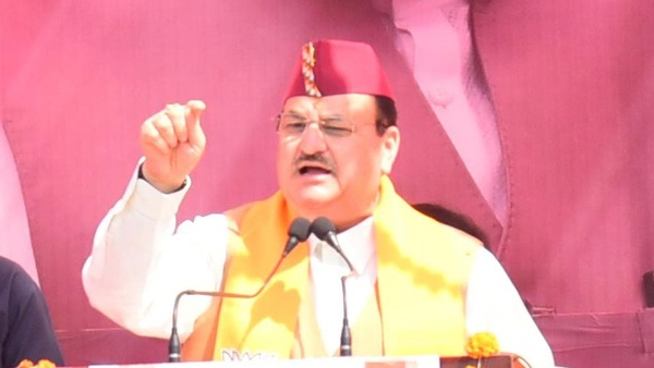 bjp president JP Nadda lashed out at Congress in Pithoragarh said Congress committed corruption all three worlds