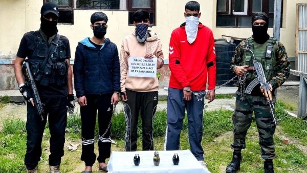 Jammu Kashmir Three arrested in Baramulla Jammu Kashmir Three arrested in Baramulla