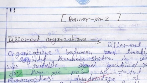 Jai Shree Ram in answer sheet