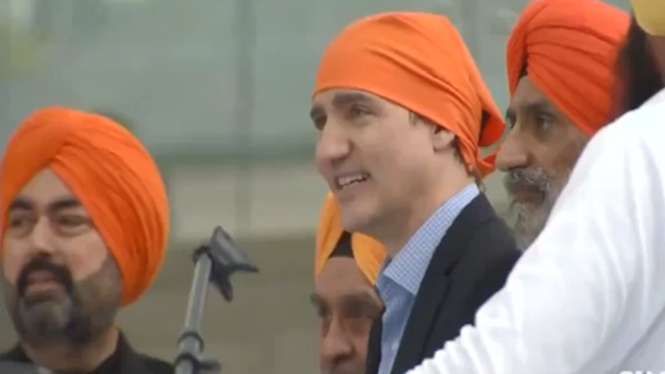 Khalistani slogan before PM Justin Trudeau
