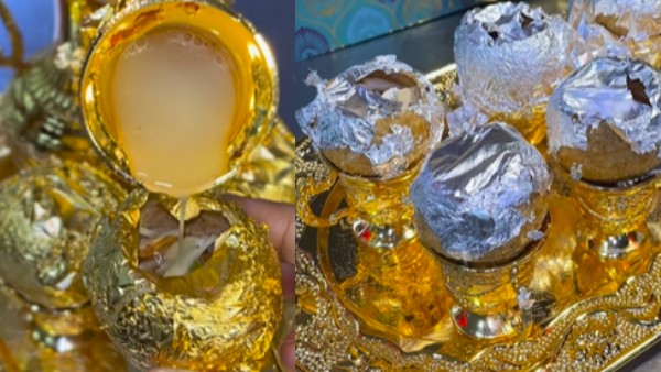 golden and silver panipuri