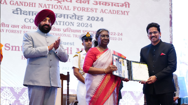 President Draupadi Murmu reached the convocation ceremony of National Forest Academy dehradun