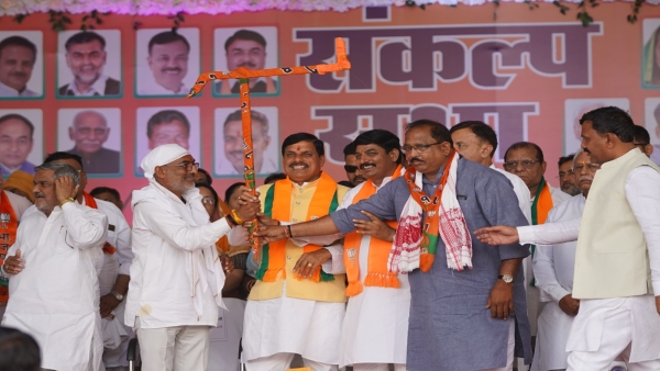 Congress fought Hindu Muslims created hurdles in temple statement of CM Mohan Yadav in Hoshangabad Congress fought Hindu Muslims created hurdles in temple statement of CM Mohan Yadav in Hoshangabad