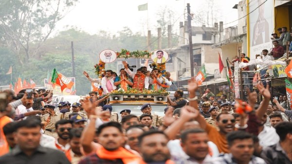 Mohan Yadav s road show in Damua Junnardev Chandametta of Parasia in Chhindwara district