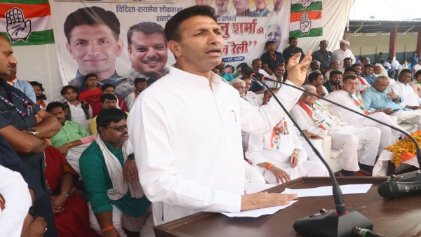 Congress Jitu Patwari attended the nomination rally of candidate Pratap Bhanu Sharma Congress Jitu Patwari attended the nomination rally of candidate Pratap Bhanu Sharma