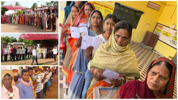 lok sabha election 2024 Voters gathered to vote in Naxal affected area 16 53 voting till 9 pm