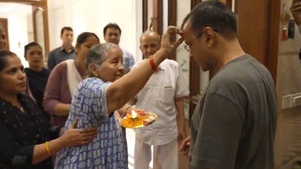 Delhi CM reaches home