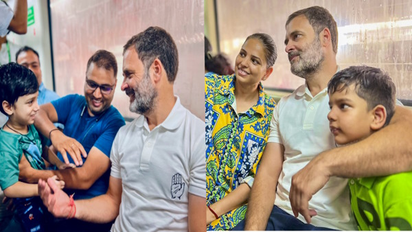 Rahul Gandhi journey in Delhi Metro