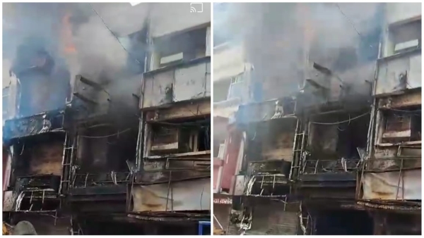 A massive fire broke out in a clothes shop near Ganesh temple in Ganjipura