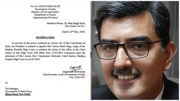 Justice Sheel Nagu will be the new Chief Justice of MP Jabalpur High Court