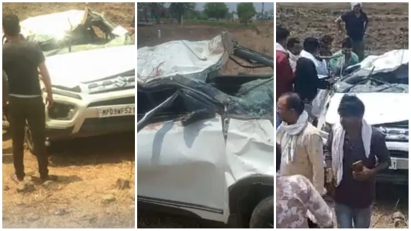 Bank manager and his grandson died in a car accident in Rajgarh they were going to Indore