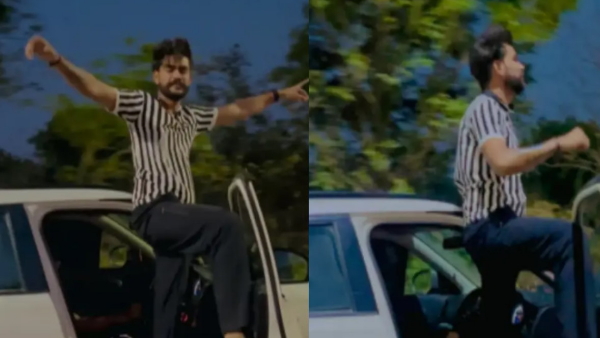 Man doing dangerous stunt