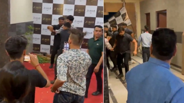 Fight between Bouncers and Guys