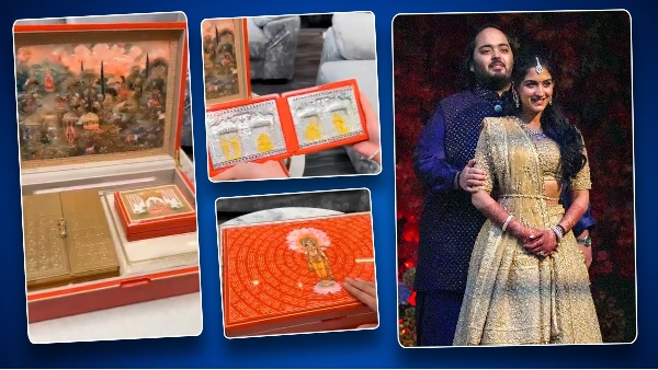 Anant Ambani and Radhika Merchant Wedding card Anant Ambani and Radhika Merchant Wedding card