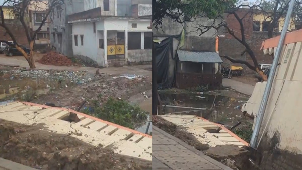 Ayodhya station boundary wall collapses