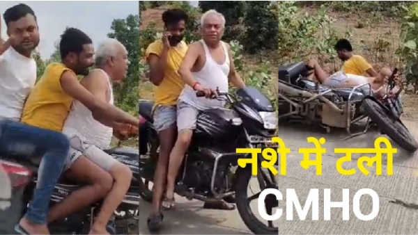 Drunk CMHO drives bike and crashes RK Mehra 1 Drunk CMHO drives bike and crashes RK Mehra 1