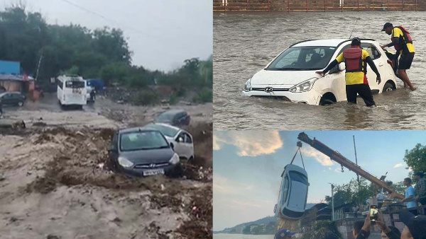 Haridwar news first rain monsoon created havoc vehicles started flowing river Ganga screams VIDEO