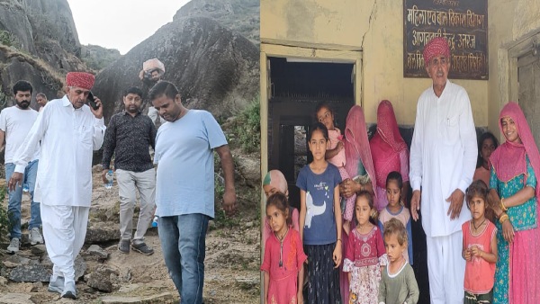 in-rajasthan-sirohis-newly-elected-mp-lumbaram-chaudhary-walked-6-kilometers-to-reach-voters