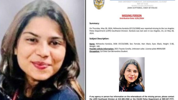 america Nitheesha Kandula missing