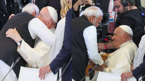 Pope Francis hugged PM Modi