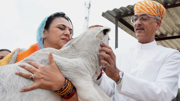 Mahima Singh Mewar with Husband Mahima Singh Mewar with Husband