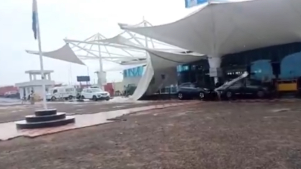 Rajkot airport terminal roof collapse
