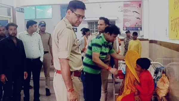 Driver fell asleep accident happened tractor-trailer going to Datia Ratangarh temple overturned