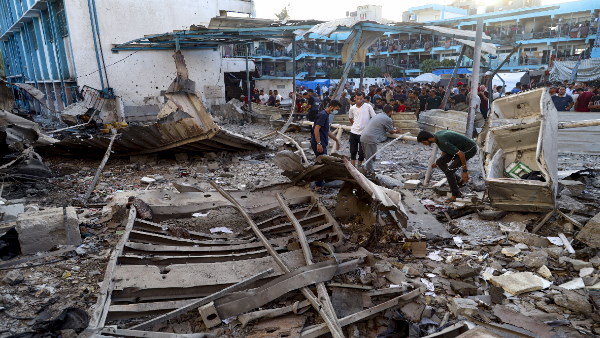 israel airstrike on Al-Jaouni School