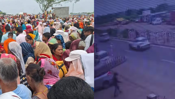 Hathras Stampede footage Hathras Stampede footage