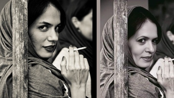 Sonia Gandhi holding a cigarette in Viral Pics