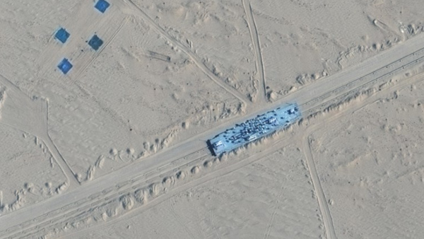 LAC satellite images near Pangong Lake LAC satellite images near Pangong Lake