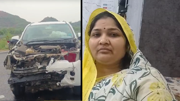 bamanwas-mla-indira-meenas-car-met-with-an-accident-on-delhi-mumbai-highway-in-rajasthan bamanwas-mla-indira-meenas-car-met-with-an-accident-on-delhi-mumbai-highway-in-rajasthan