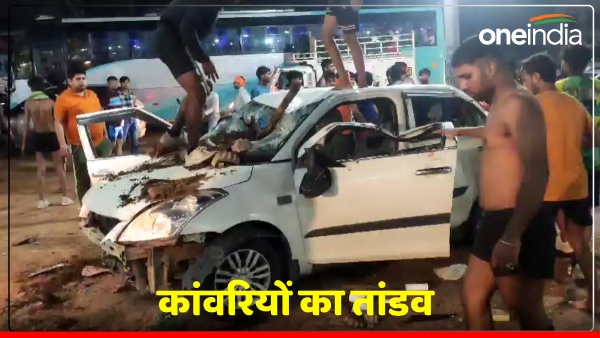 up-news-kanwariyas-created-ruckus-on-the-highway-in-muzaffarnagar