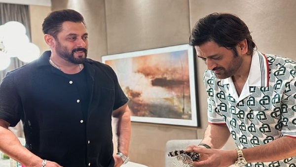 Salman celebrates Dhoni birthday