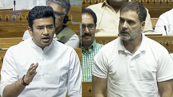 Tejasvi Surya and Rahul Gandhi