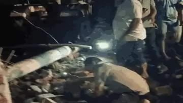 Accident in Rajgarh Three storey house collapses one youth dies