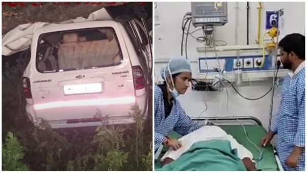 Accident Tavera car filled with 11 people collides with a tree in Hoshangabad Pipariya 5 dead