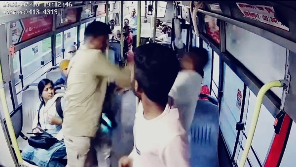 Conductor-driver assaulted in city bus incident recorded in CCTV camra