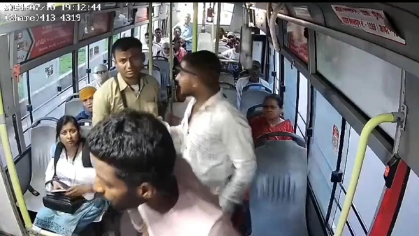 Conductor-driver assaulted in city bus incident recorded in CCTV camra