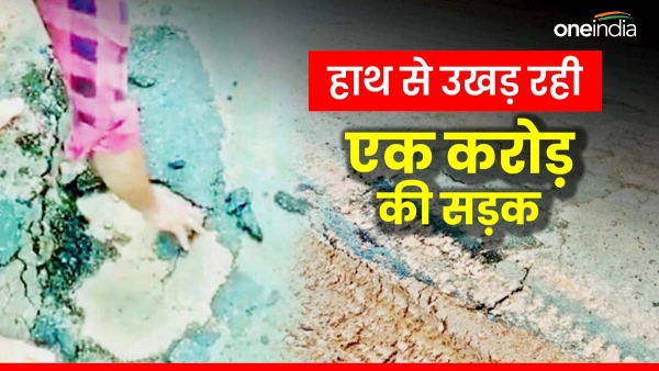 Road built with Rs 1 crore 18 lakhs is falling apart from hands case of Vidisha Malavani Mudra