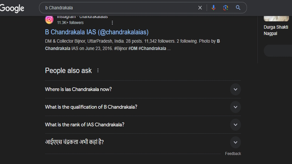 IAS B Chandrakala current posting