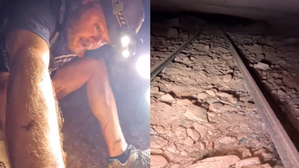 deeply buried railway track deeply buried railway track