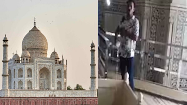 Ganga water on Taj Mahal